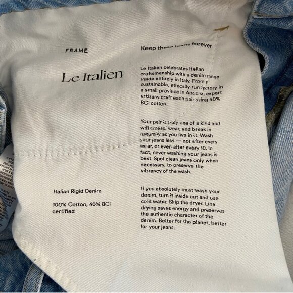 FRAME Le Italien Maxi Midi Denim skirt in Turin size 32 - Picture 6 of 7